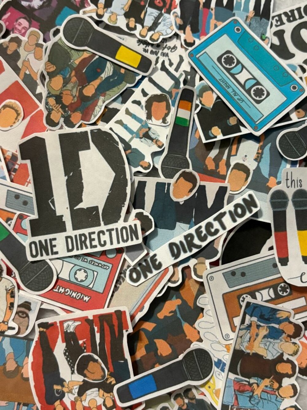 Handmade One Direction Sticker Packs 6/12 packs